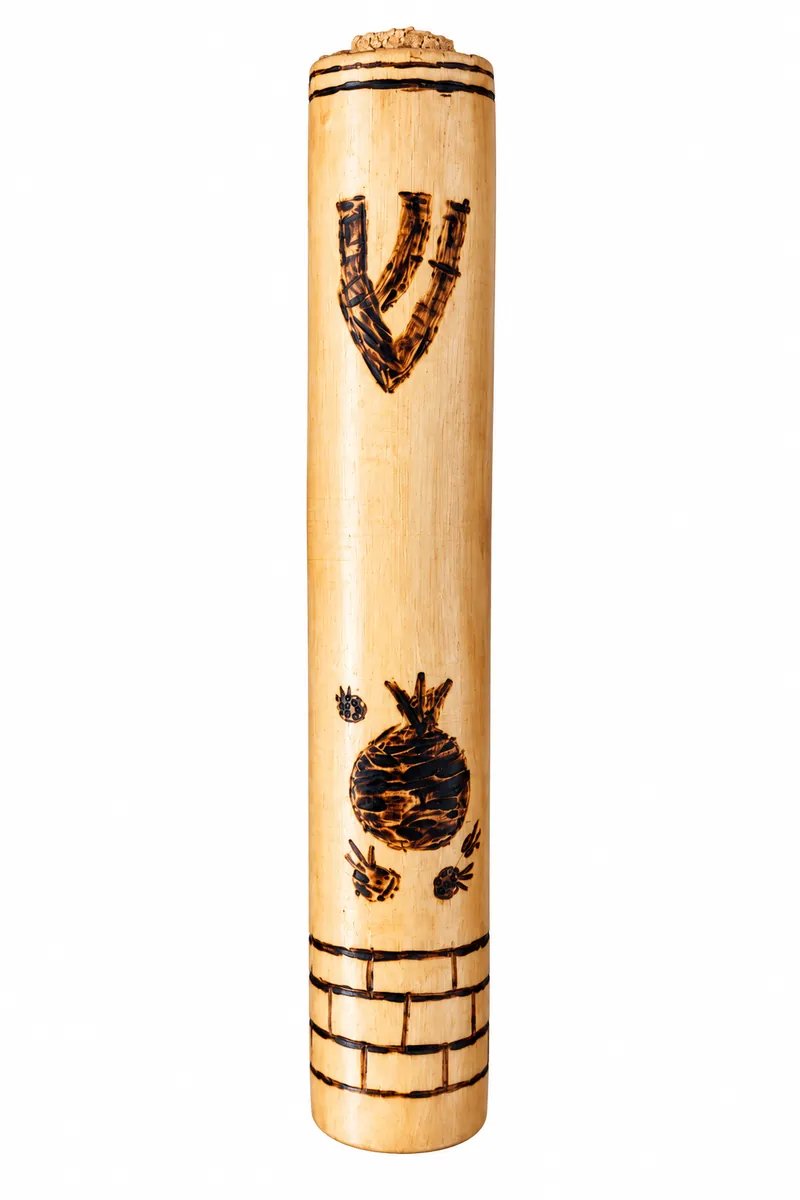 Carved Wood Mezuzah